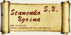 Stamenko Ugrina vizit kartica